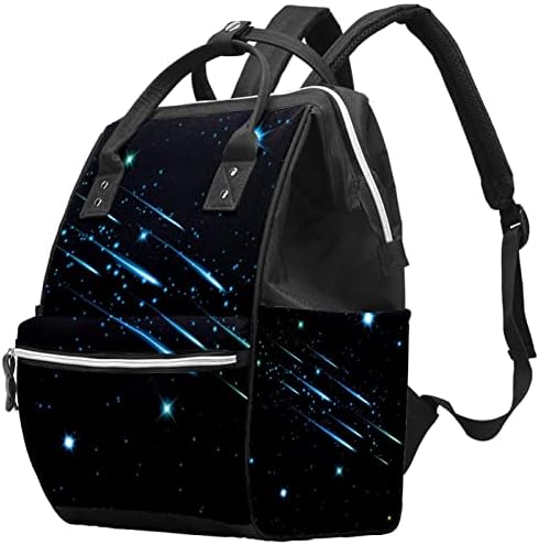 Céu noturno com estrelas de tiro estrelas Backpack Backpack Baby Nappy Sacos Multi Função Bolsa de Viagem