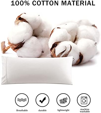 Tampa do travesseiro corporal do Piccocasa, capas de travesseiro de algodão super macio de 20 x 55 para