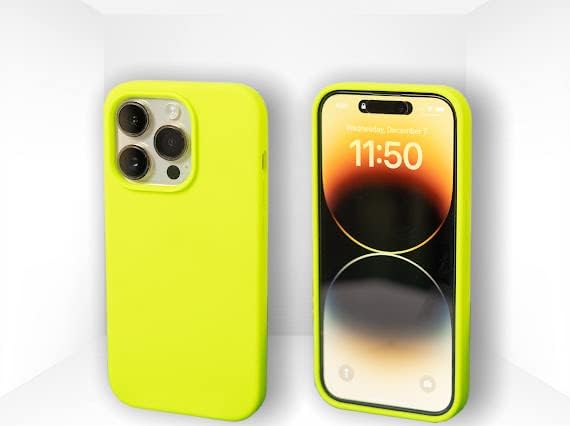 S & Sworld projetado para iPhone 14 Pro Case, Silicone Ultra Slim, Faixa de Microfibra Anti-Scratch, Caso