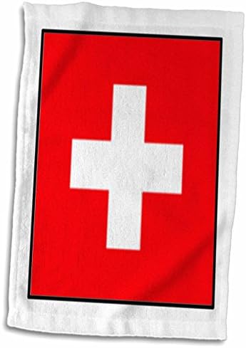 Botões de bandeira mundial de Florene 3drose - foto do botão de bandeira Suisse - toalhas