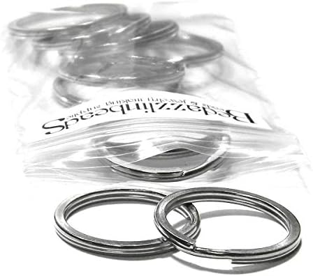 10 Plain Surgical 304 Grado em aço inoxidável 25mm de chave em branco Ring Splitrings