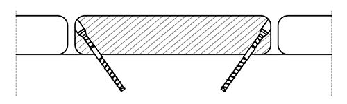 Parafusos de deck de borda camuflada 2-3/8 de aço inoxidável