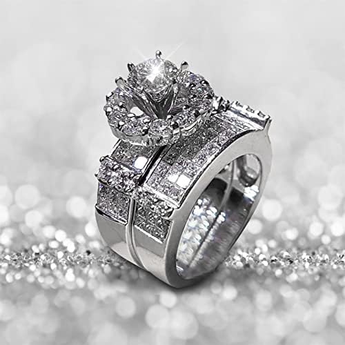 Anel leve -Kle RingDiamond to Diamond Women Feminino Rose Rose Desgaste Diamante Ring Ringcan Day Fashion