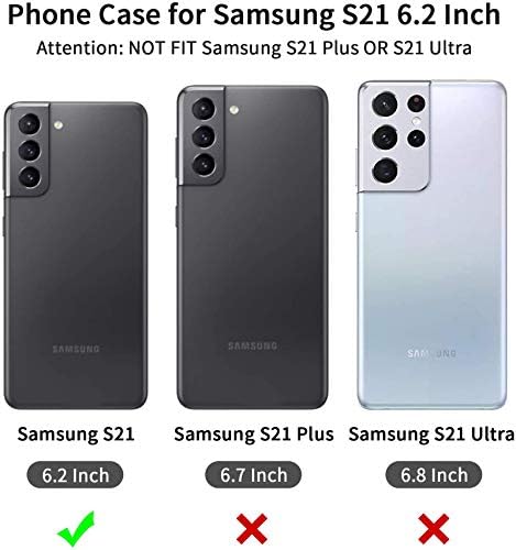 Caixa de telefone para Samsung Galaxy S21 Glaxay S 21 5G Casos de carteira de 6,2 polegadas com tela de vidro