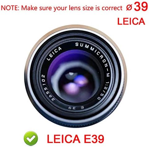WH1916 Tampa de lente de 39 mm compatível com Fujifilm XF 27mm f/2,8 xf 60mm f/2.4, compatível com Leica M Elmarit-M 28mm f/2.8 Asph [2 pacotes]