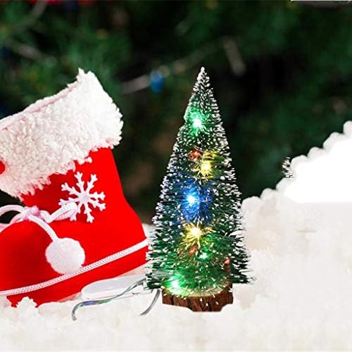 NSQFKALL Decorações de Natal com árvores LEDs de Natal Luzes de desktop decoração Mini decoração de casa