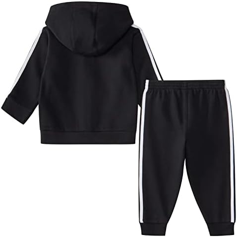 Conjunto de jaqueta de lã essencial de manga longa de meninos da Adidas Boys de 2 peças