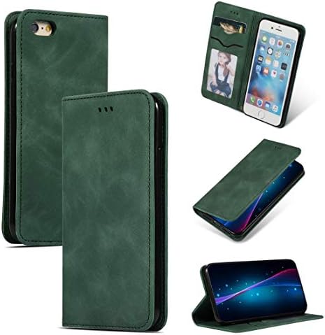 A capa de telefone para iPhone 6s Plus e 6 Plus Leather Case, Salgas de couro magnéticas de couro retro, mangas