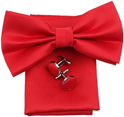 Dan Smith Silk Touch Modern Bow Tie Bow Clip-On Franch Cuff camisa de punho