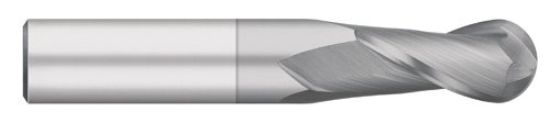 Titan tc91064 moinho de extremidade de carboneto sólido, comprimento regular, 2 flauta, nariz