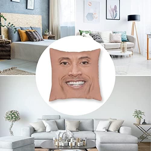 Capas de travesseiro de decoração de casa Ycodlep Dwayne sofá -sofá de sofá, rock de rock de rosto