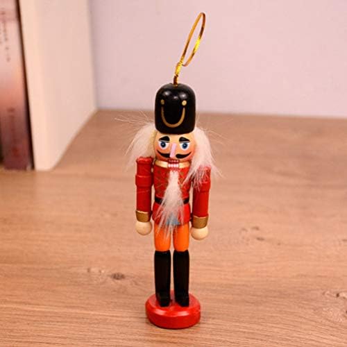 Brinquedos de madeira galpada 6pcs de natal quebra -nozes ornamentos de madeira mini -noz -racha de