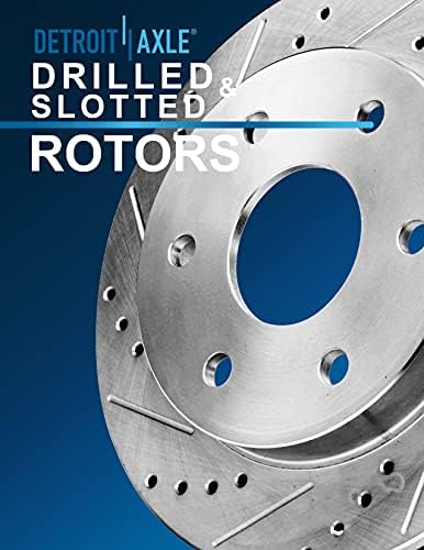 Eixo de Detroit - Rotores de freio perfurados dianteiros + pastilhas de freio de cerâmica Substituição