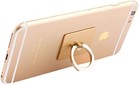 Suporte para anel de telefone celular, suporte para telefone adesivo e kickstand de dedos, compatível com iPhone & Samsung Galaxy - Color Gold