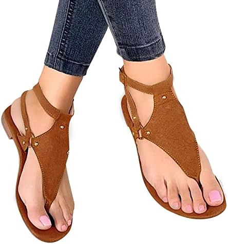 Flippers para mulheres sandálias de tanga confortáveis ​​para mulheres planas de calçados de dedo