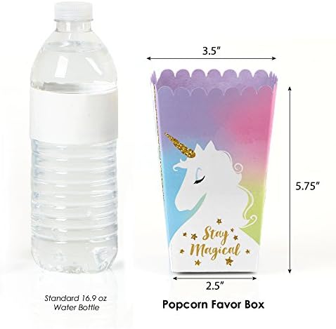 Stay Magical Rainbow Unicorn - Chá de bebê de unicórnio mágico ou festa de aniversário favorita caixas de