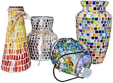 Tilhas de mosaico 36 peças / 200 g de pacote de mosaico de vidro de vidro Mosaic suprimentos de