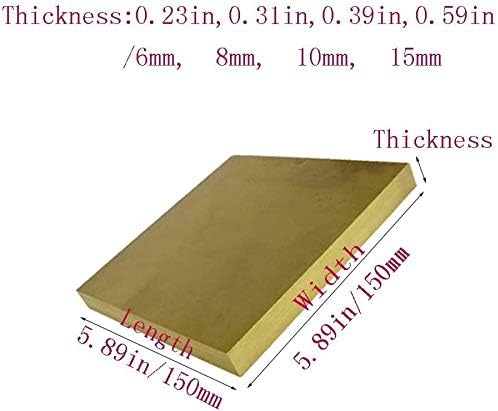 UMKY PLACA DE BRASS BRASS BLOCO BLOCO quadrado Placa de cobre plana comprimidos Material Mold