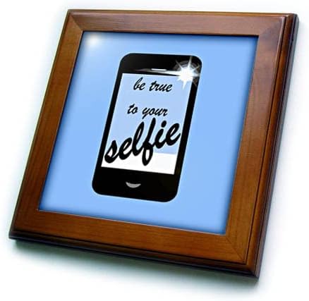 3drose seja fiel aos seus aplicativos de fotos de smartphone de selfie - ladrilhos emoldurados