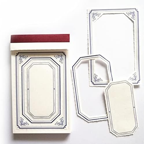 4Pack Retro Material Paper Note Série Livro de papel de quadro de quadro para DIY Decoupage Junk
