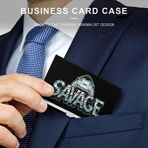 Savage Shark Shark Business Card Card Pocket Card Case Slim Card Wallet for Men Women