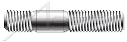 M16-2.0 x 90mm, DIN 939, métrica, pregos, extremidade dupla, extremidade de parafuso 1,25 x diâmetro, a2 aço inoxidável