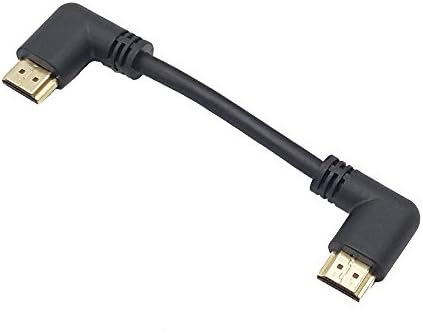 Seadream Angulado HDMI 2.0 Cabo masculino para macho, 20cm Gold Gold Patrated HDMI HDMI esquerda Angulado Male