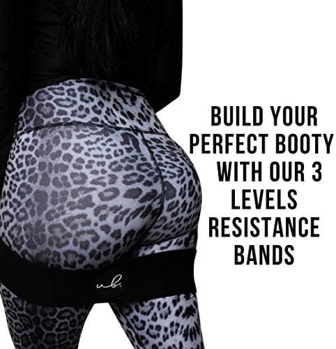 Ub Booty Resistance Bands Conjunto de 3, faixas de glúteos para pernas e bunda, bandas de exercícios