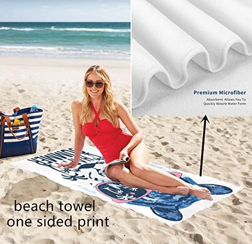 Toalhas de praia de urso jstel 30x60 polegadas, toalhas de banho de praia de urso toalhas de praia à prova de areia