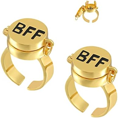 Mifynn Bff Rings for Women Anime Jewelry Ring Best Friends Ring Ring Rings Ajuste para meninas adolescentes