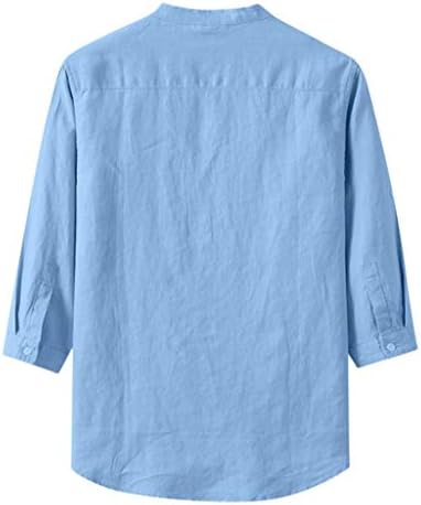 Camisas de linho zefotim para homens de manga curta botão para baixo camisetas de ajuste esbelto