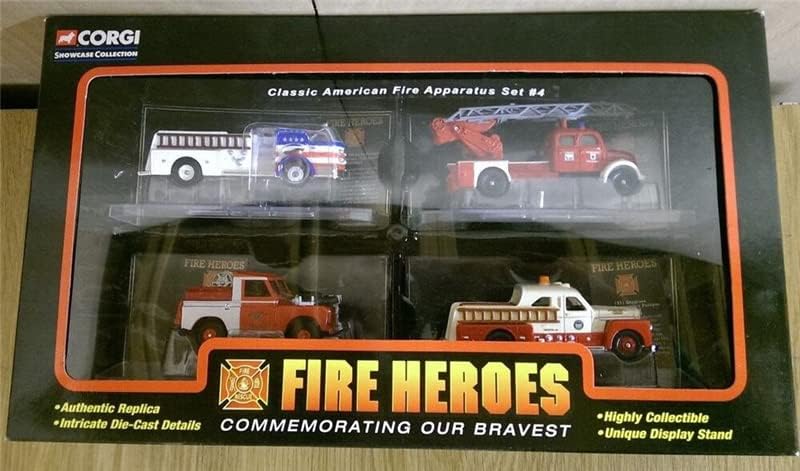 Coleção Corgi Showcase, Fire Heroes, Aparelho Classic American Fire. Conjunto 4. 1:64 Modelo pré-construído do