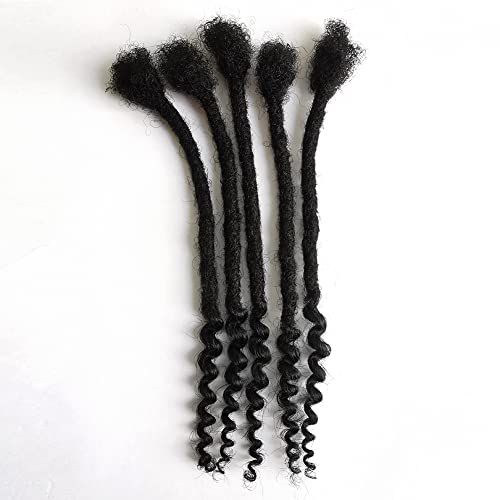0,8 cm/20 fios dreadlocks com extremidades encaracoladas Extensões por atacado Human Human Human Afro Bulk Braiding Dreads