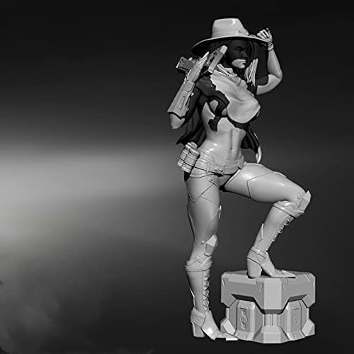 SPLINDG 1/24 75mm de deusa de ficção científica de cowboy resina de resina de artilheiro Soldier Model não pintado