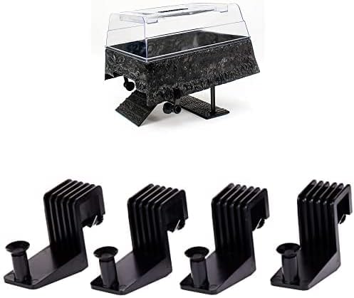 Pacote de clipes de tartaruga de reptologia Penn-PLAX e clipes de extensão-acima da plataforma e hardware