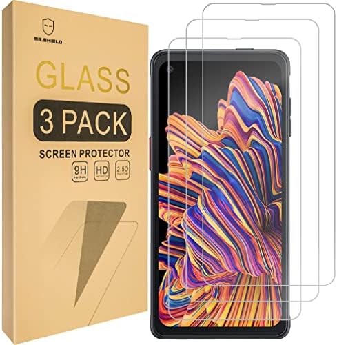 Mr.Shield [3-Pack] projetado para o Samsung Galaxy Xcover Pro [Faixa mais curta para a versão de caixa] [vidro