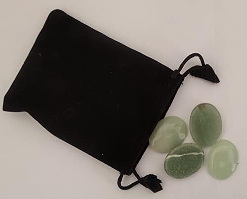 Conjunto de presentes da aura de reiki de sharvgun de 4pcs cura de cristal em pedra verde aventurina
