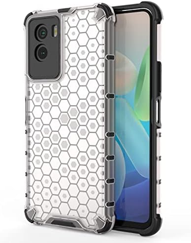 Capa de capa de telefone Lonuo compatível com o Vivo Y55S 5G, o favo de mel transparente 360 ​​Cobertura