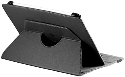 Capa de couro de couro falso preto Navitech com 360 suporte de rotação compatível com o Toshiba Encore 7