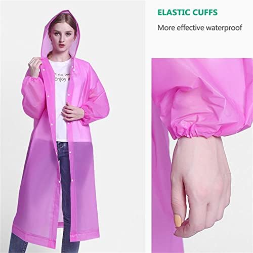 Casacos de chuva pgakltg para adultos reutilizáveis ​​- 2 pack eva chuva ponchos jaquetas de chuva capa de chuva para homens mulheres de chuva plástica