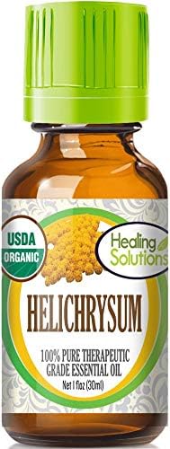 Soluções de cura Óleos de 30 ml orgânicos - óleo essencial de helichrysum - 1 onça fluida