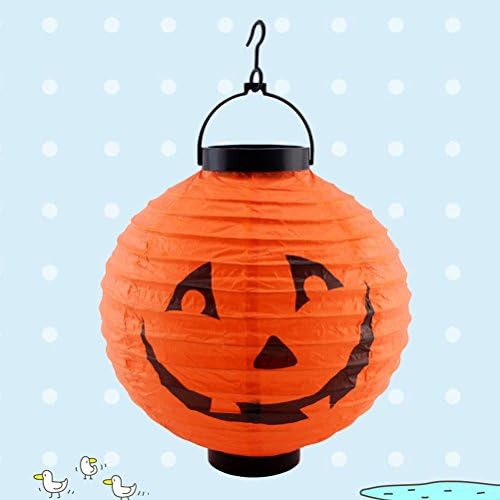 PretyZoom 3pcs Halloween Paper Lanterna Jack-O-Lanterna Pumpkin LED LENTERN LUNTERN PAR