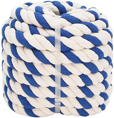 Corda de algodão forte torcida corda de algodão grosso para artesanato, balanço pendurado, grades,