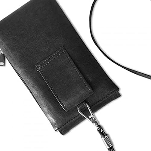 Bolsa de carteira de padrão de arte de Mark S pendurar bolsa móvel bolso preto