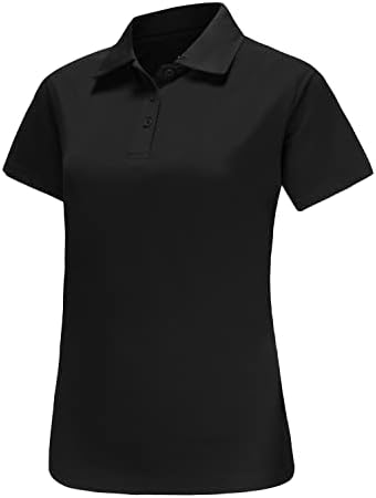 Camisas de golfe de manga curta feminina umidade pó de pó de desempenho malha Tops Fitness Workout Sports Leisure