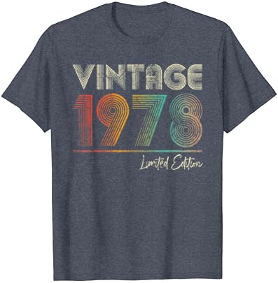 45 anos de idade Vintage 1978 45º aniversário Presentes de aniversário Mulheres T-shirt