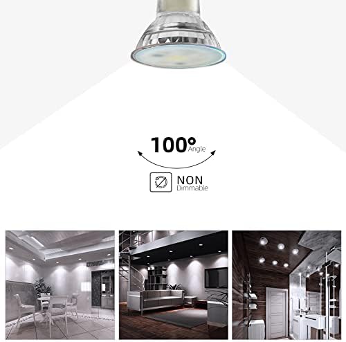 Lumiverse gu10 lâmpadas LED não minimizáveis, 5000k Daylight White 4W 350lm [40W equivalente] Par 16 Bulbos,