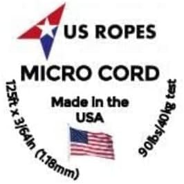 Cordas dos EUA Nylon Tactical Micro Cord 1.18mm x 125 pés Cordão trançado leve no acampamento de bobina Jóias