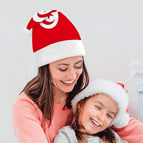Chapéu de Papai Noel de Natal, Tunísia Flag Chapéu de férias de Natal para adultos, Unisex Comfort Christmas Hats