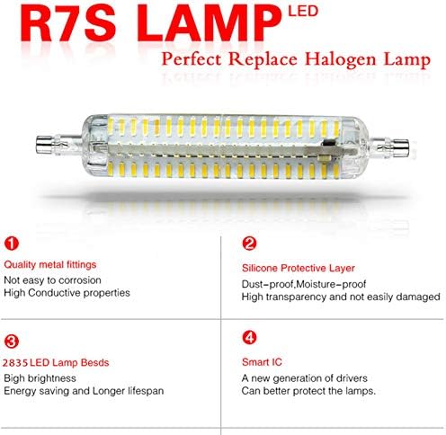 15W R7S Bulbo de lâmpada 118mm Luz de milho LED LED Lâmpada de silicone AC110-120V Para substituir a